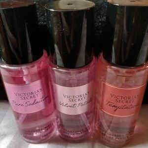 Lot of Three Victoria's Secret MINI BodySprays Temptation Velvet Petals …